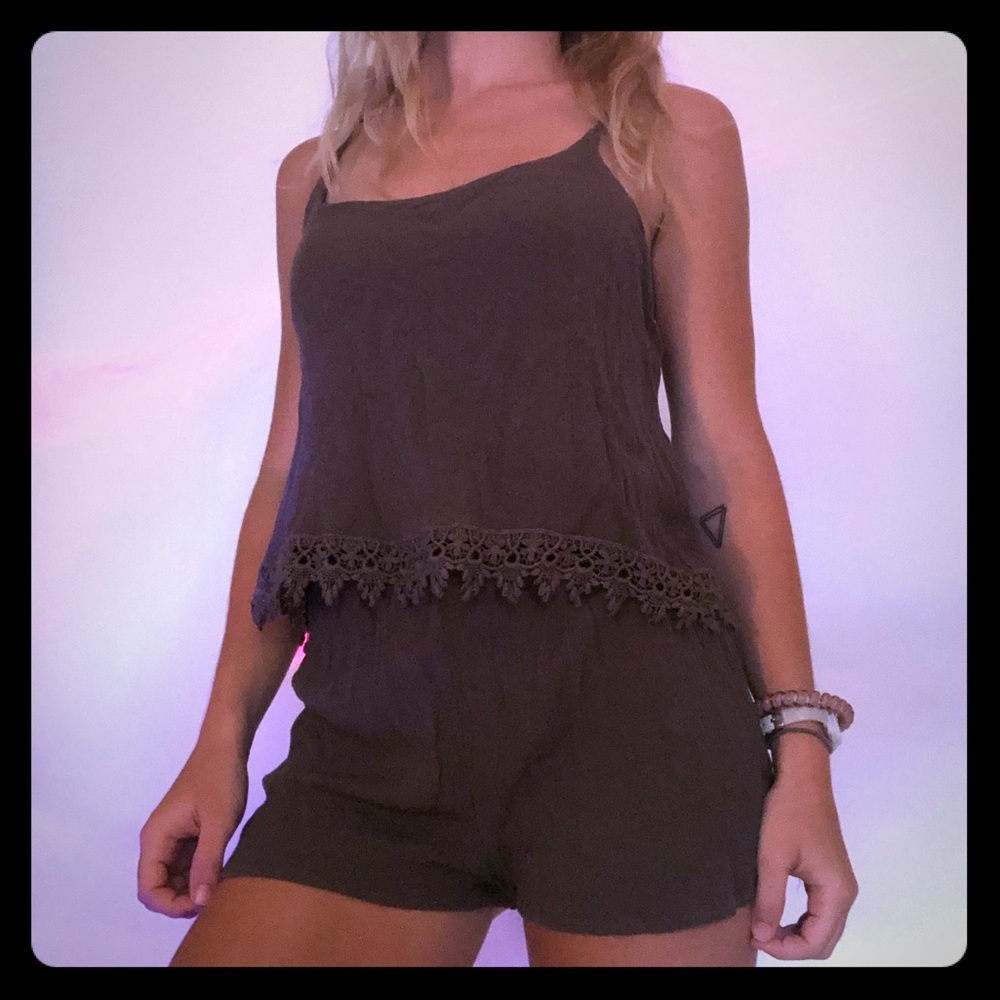Olive green romper